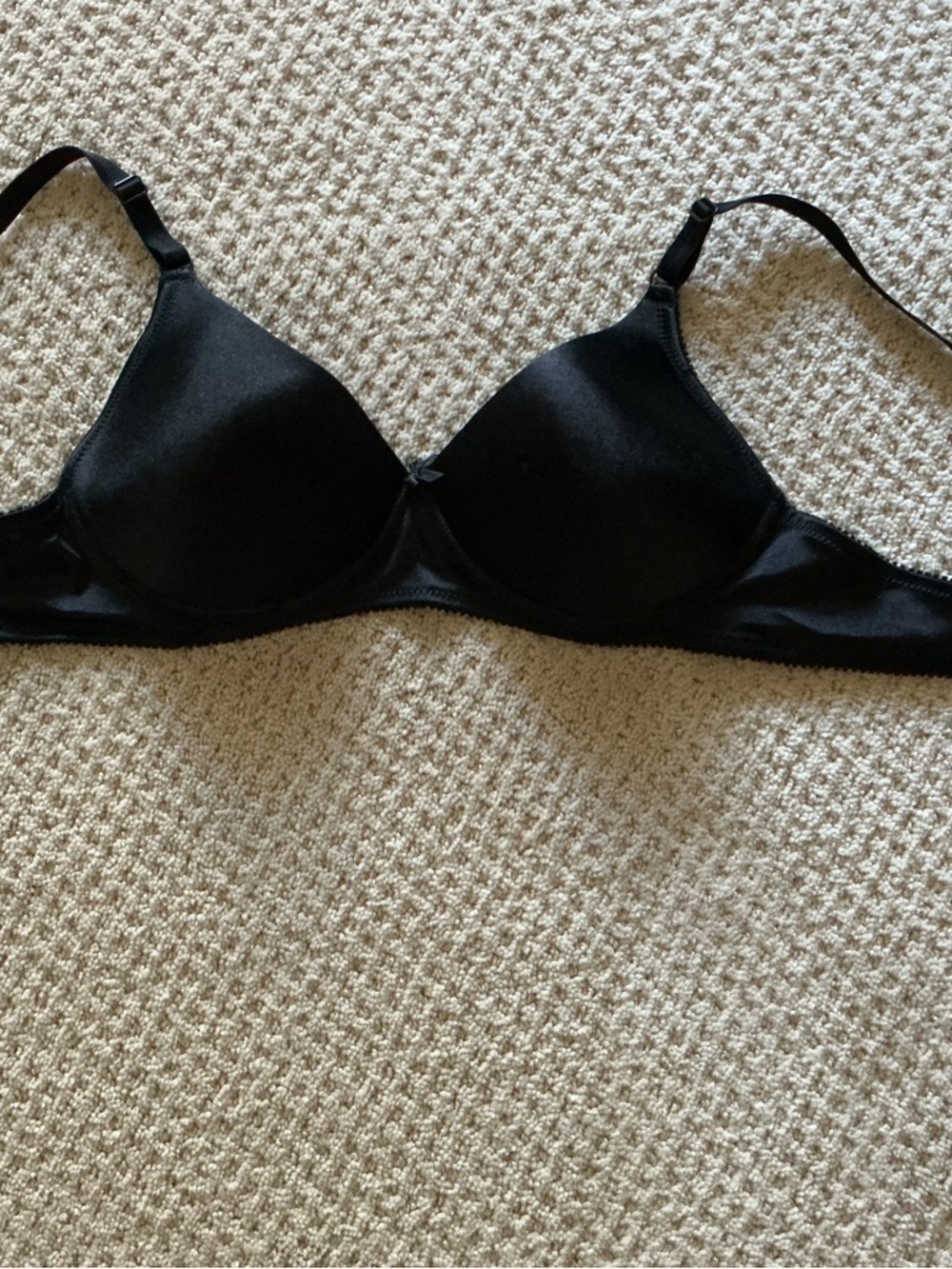 36C Lily of France Black Smooth T-Shirt Bra